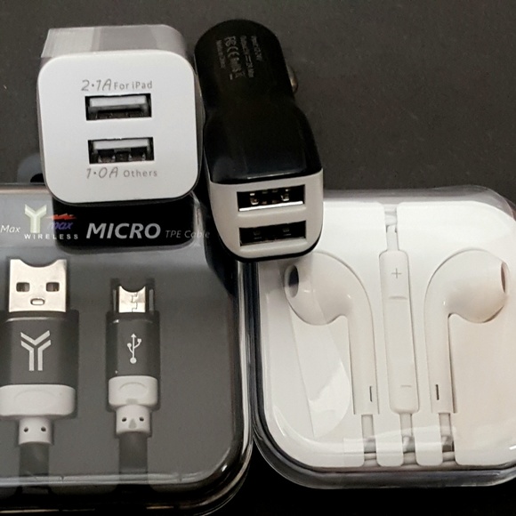 Accessories - Bundle Micro USB Cable, Earphone, Chargers